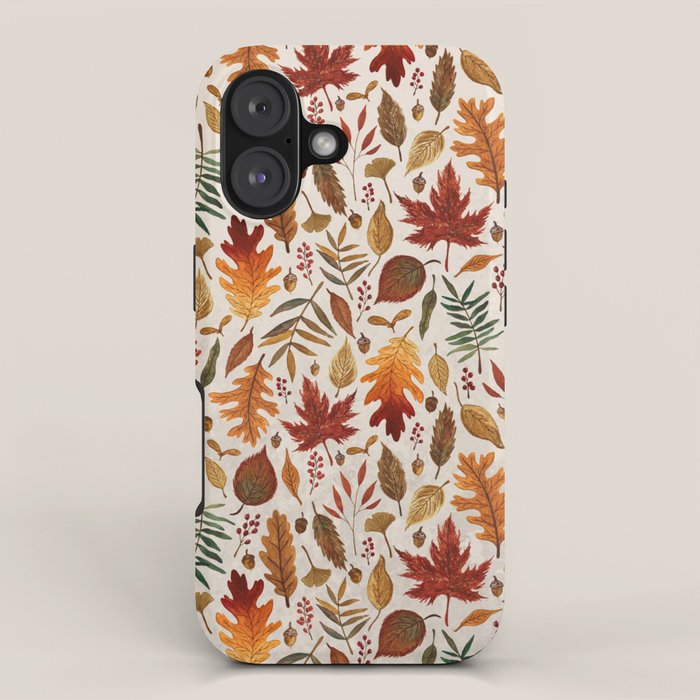 Watercolor Fall Leaves iPhone Case Gallery Image 1