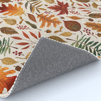 Watercolor Fall Leaves Rug Gallery Image 4