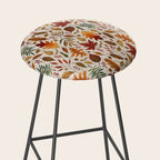 Watercolor Fall Leaves Stool Gallery Image 2