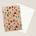 Watercolor Fall Leaves Stationery Card Gallery Image 2