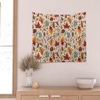 Watercolor Fall Leaves Wall Tapestry Gallery Image 2