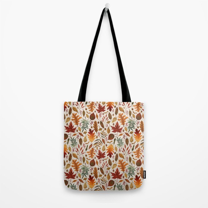 Watercolor Fall Leaves Tote Bag Gallery Image 2