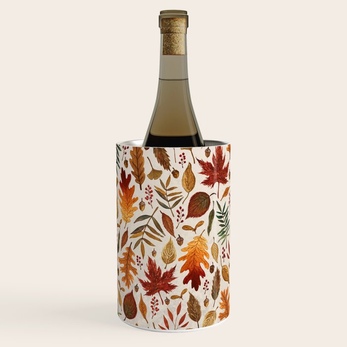 Watercolor Fall Leaves Wine Chiller Gallery Image 1
