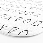 gaming design white - gamer pattern black and white Bath Mat Gallery Image 3