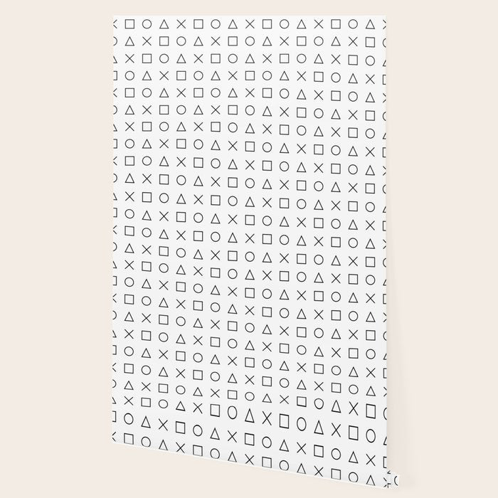 gaming design white - gamer pattern black and white Wallpaper Gallery Image 2