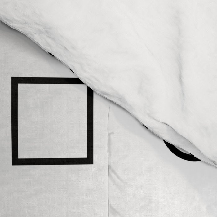 gaming design white - gamer pattern black and white Comforter Gallery Image 4