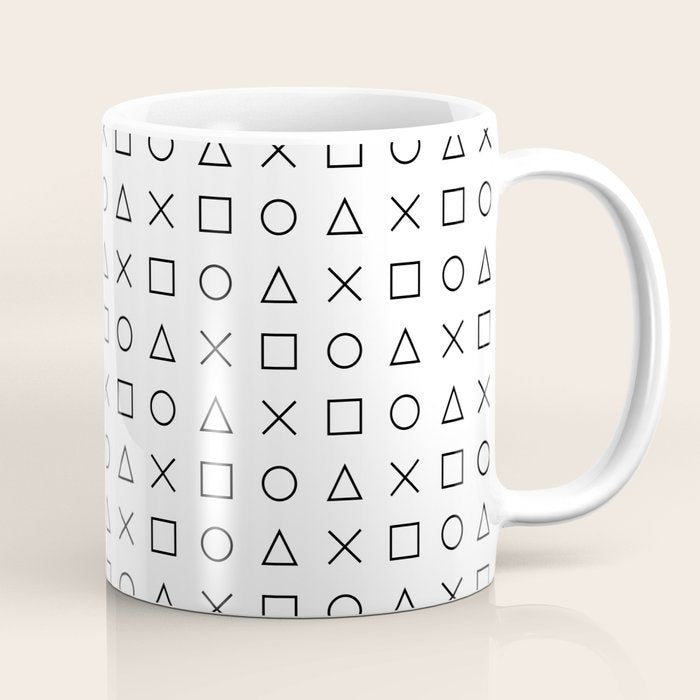 gaming design white - gamer pattern black and white Coffee Mug