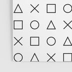 gaming design white - gamer pattern black and white Poster Gallery Image 3