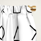 gaming design white - gamer pattern black and white Window Curtain Gallery Image 2