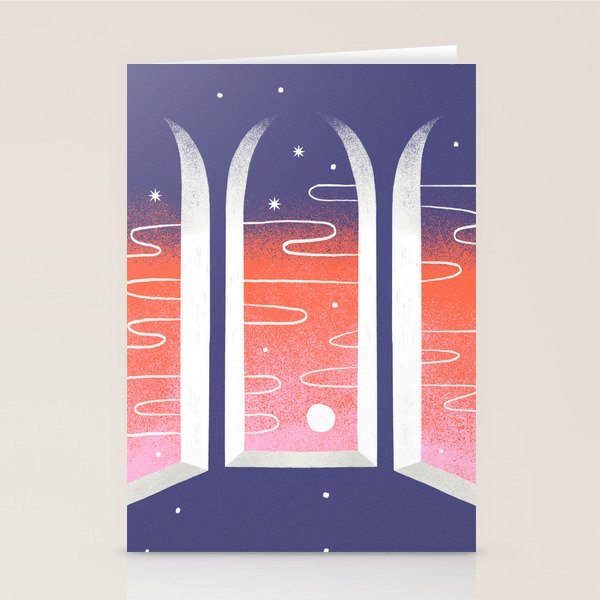 Sunset Through Windows Stationery Card Gallery Image 2