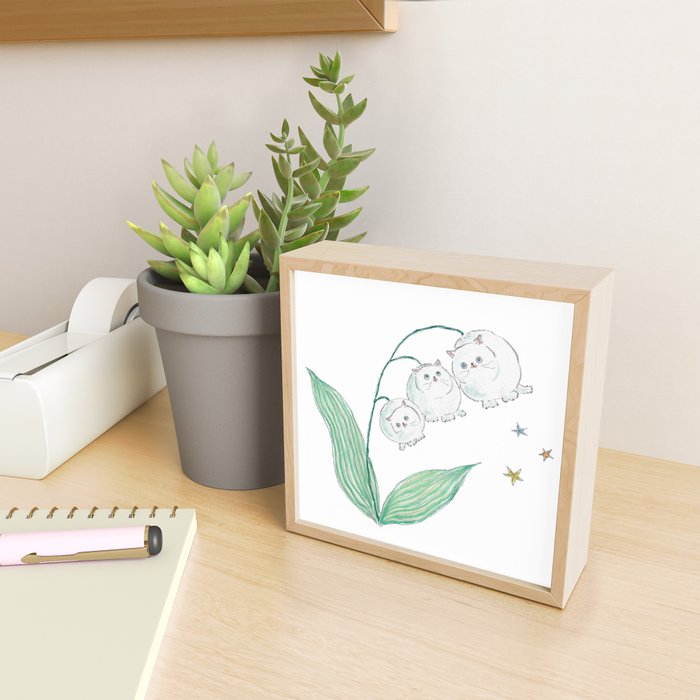 Lily of the valley Cats Mini Art Print Gallery Image 2