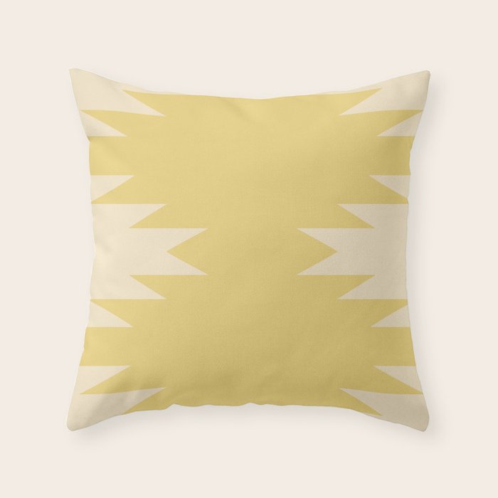 Geometric Southwestern Minimalism - Bright Golden Yellow Throw Pillow Gallery Image 6