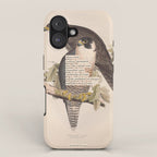 Bird Divinations: Peregrine Falcon (about: almanacofbirds.org) iPhone Case Gallery Image 1