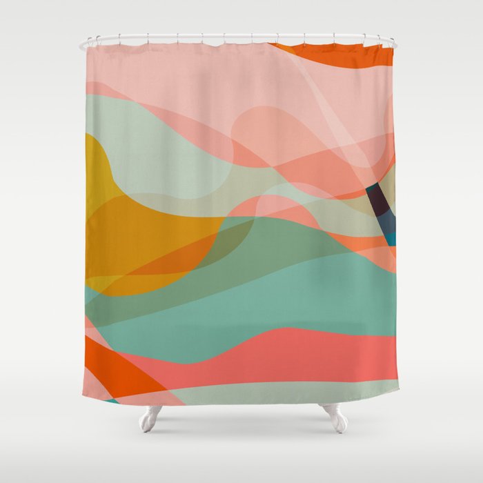 abstract shapes 3 Shower Curtain Gallery Image 1