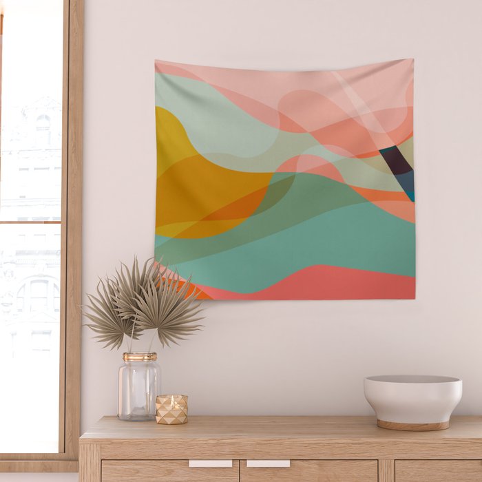 abstract shapes 3 Wall Tapestry Gallery Image 2