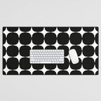 Retro '50s Shapes in Black and White Desk Mat Gallery Image 1