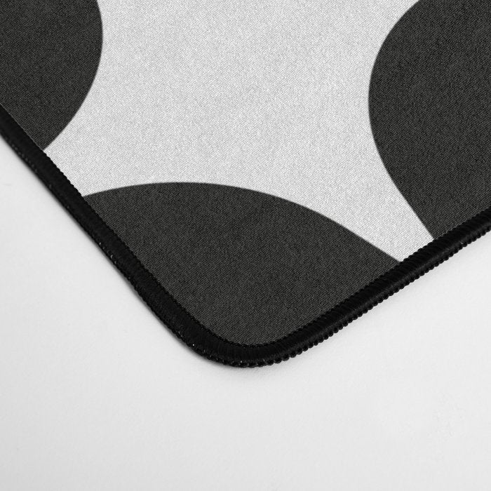 Retro '50s Shapes in Black and White Desk Mat Gallery Image 4