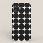 Retro '50s Shapes in Black and White iPhone Case Gallery Image 1