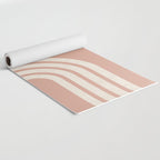 Mid Century Modern Dust Pink Sun and Rainbow Yoga Mat Gallery Image 2