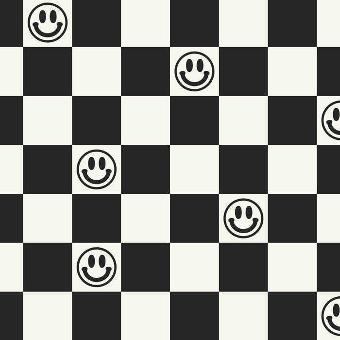Smiley Face & Checkerboard  Coffee Mug Gallery Image 2