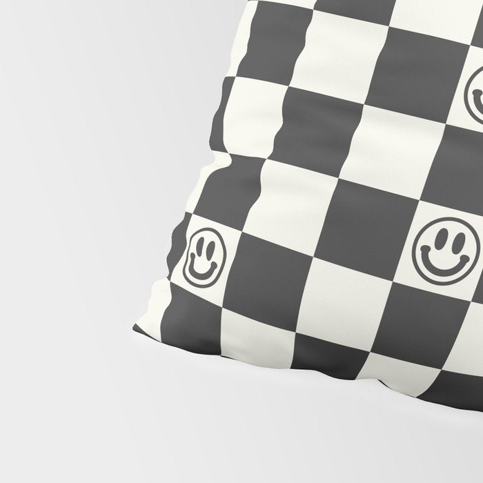 Smiley Face & Checkerboard  Pillow Sham Gallery Image 4