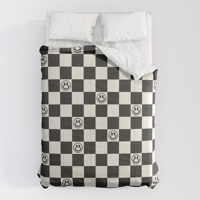 Smiley Face & Checkerboard  Comforter Gallery Image 6