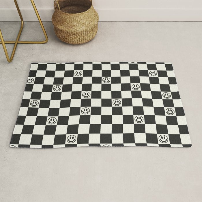 Smiley Face & Checkerboard  Rug Gallery Image 1