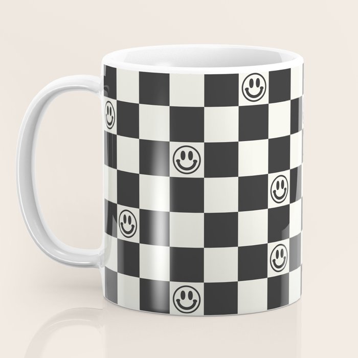 Smiley Face & Checkerboard  Coffee Mug Gallery Image 3