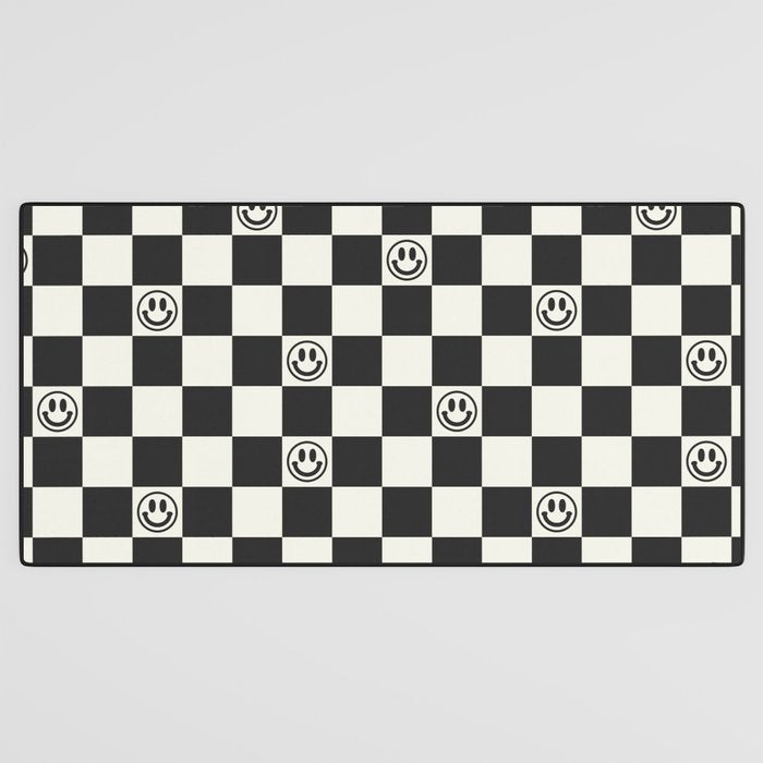 Smiley Face & Checkerboard  Desk Mat Gallery Image 3