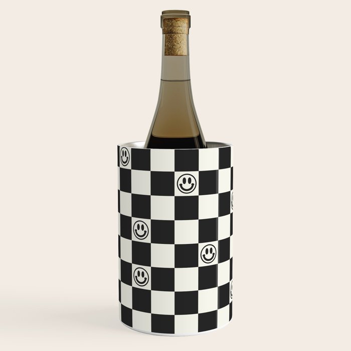 Smiley Face & Checkerboard  Wine Chiller Gallery Image 1