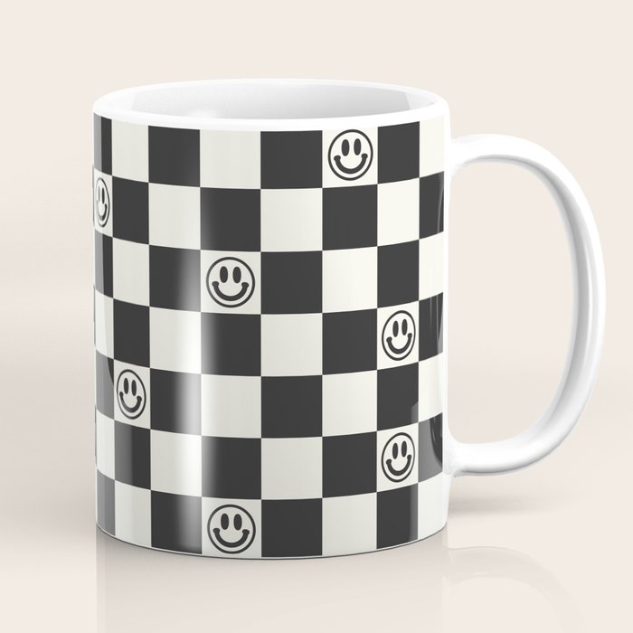 Smiley Face & Checkerboard  Coffee Mug Gallery Image 1