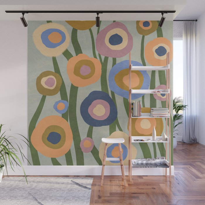 Evening flowers Wall Mural Gallery Image 1