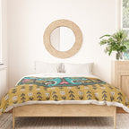 Luna Moth - Gold Duvet Cover Gallery Image 3