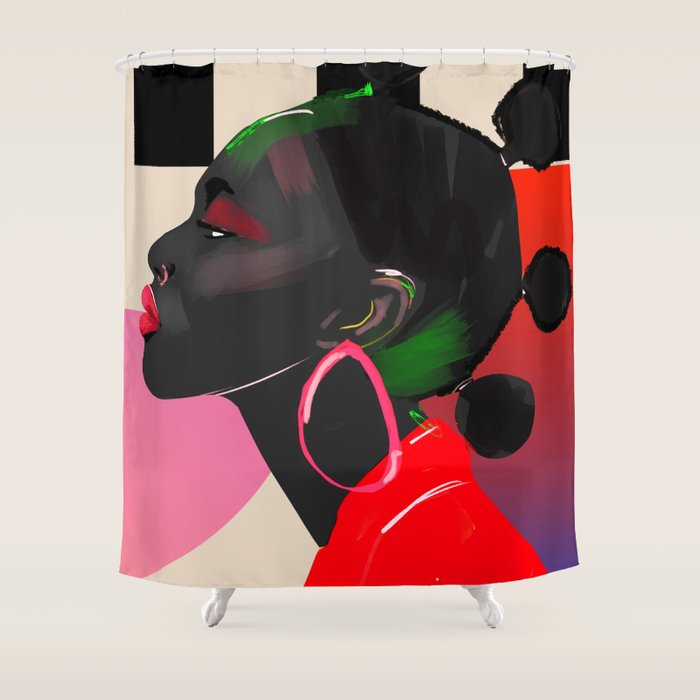 Girl Portrait 14 Shower Curtain Gallery Image 1