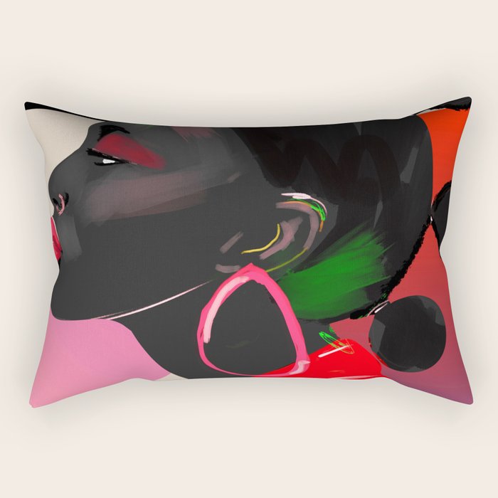 Girl Portrait 14 Rectangular Pillow Gallery Image 1