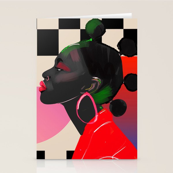 Girl Portrait 14 Stationery Card Gallery Image 1