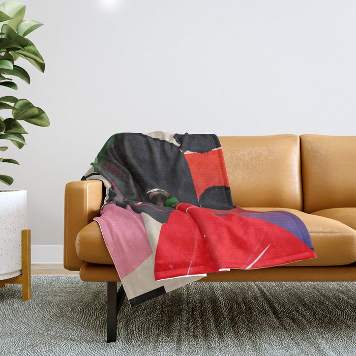 Girl Portrait 14 Throw Blanket Gallery Image 1
