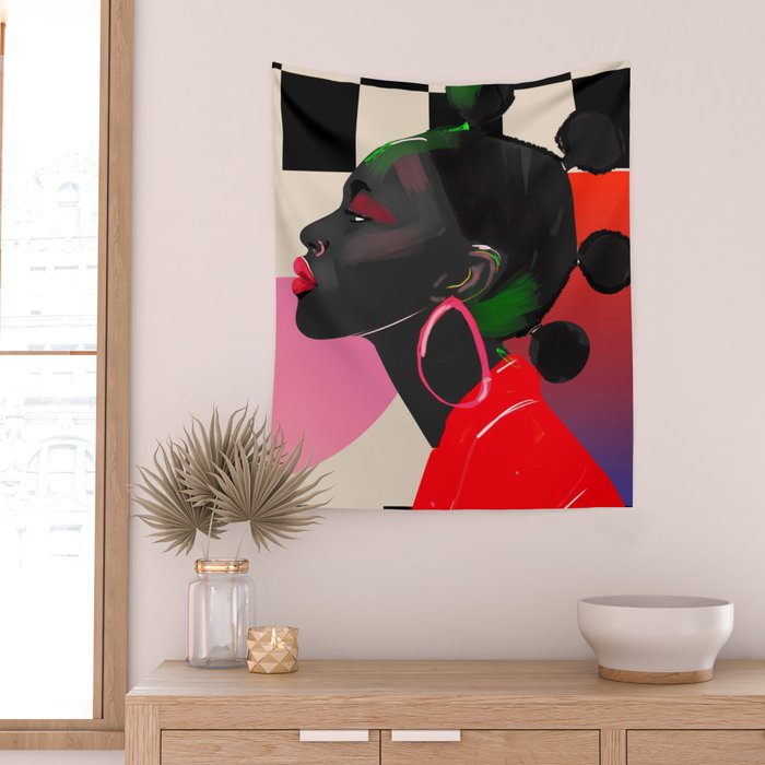Girl Portrait 14 Wall Tapestry Gallery Image 2