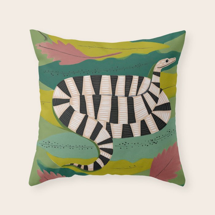 Striped Snake Throw Pillow Gallery Image 1