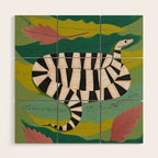 Striped Snake Wood Wall Art Gallery Image 1