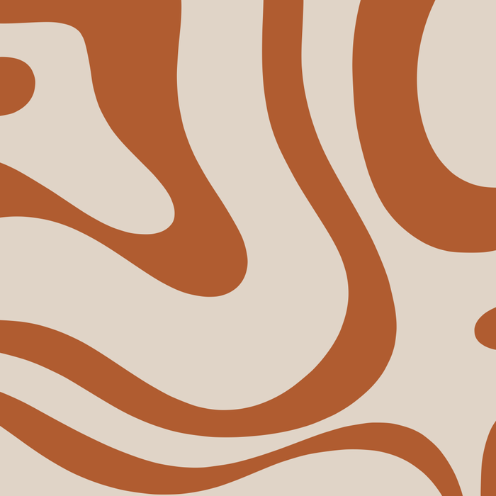 Modern Retro Liquid Swirl Abstract Pattern in Clay and Putty Coffee Mug Gallery Image 2