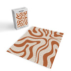 Modern Retro Liquid Swirl Abstract Pattern in Clay and Putty Jigsaw Puzzle Gallery Image 2