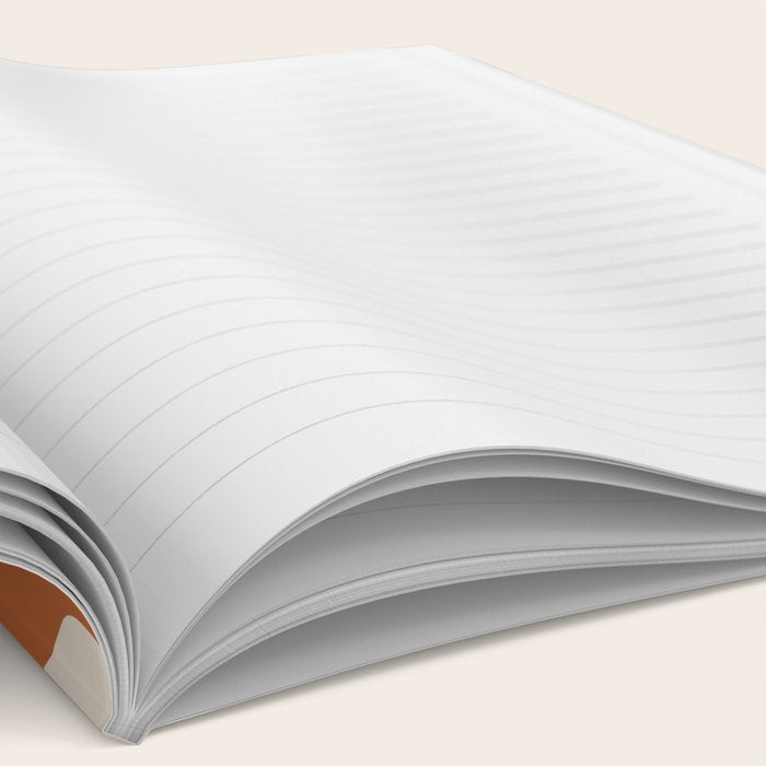 Modern Retro Liquid Swirl Abstract Pattern in Clay and Putty Notebook Gallery Image 2