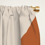 Modern Retro Liquid Swirl Abstract Pattern in Clay and Putty Window Curtain Gallery Image 2