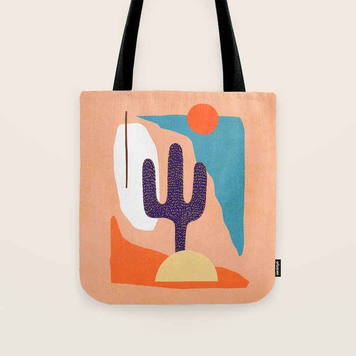 Tropical Cactus in full colour Tote Bag Gallery Image 1