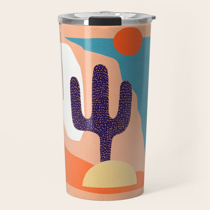 Tropical Cactus in full colour Travel Mug Gallery Image 1