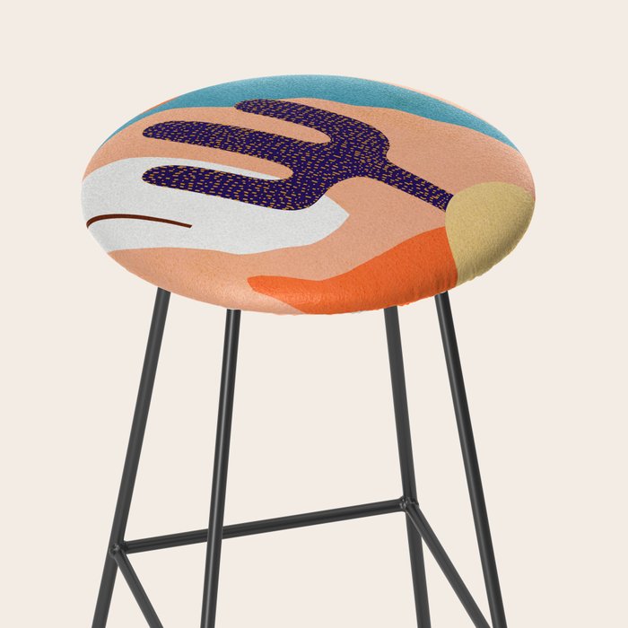 Tropical Cactus in full colour Stool Gallery Image 2