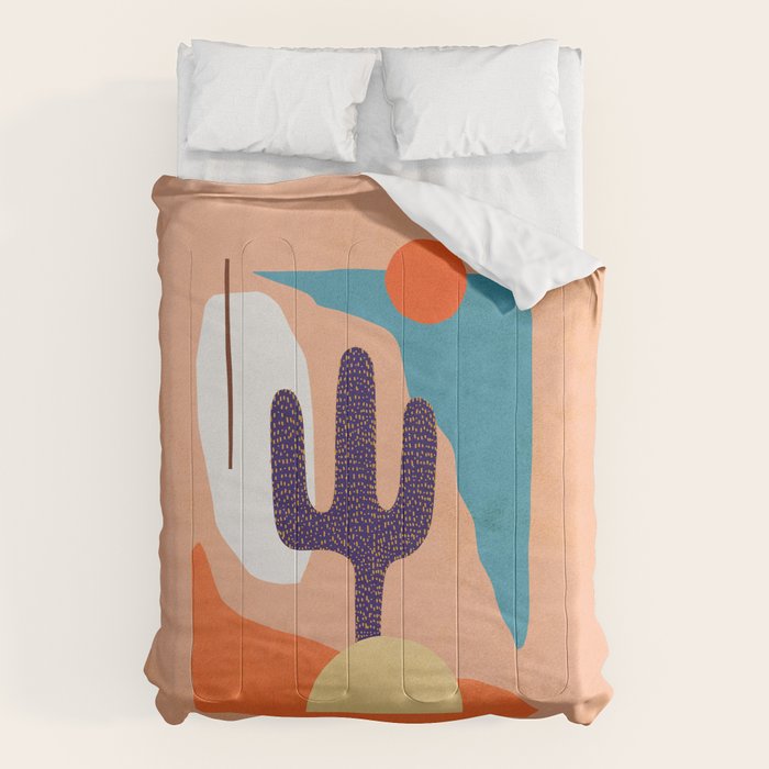 Tropical Cactus in full colour Comforter Gallery Image 1