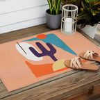 Tropical Cactus in full colour Outdoor Rug Gallery Image 2