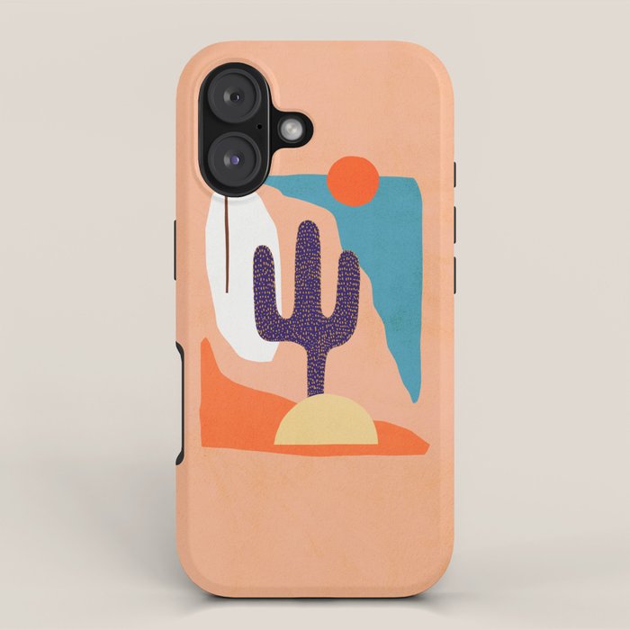 Tropical Cactus in full colour iPhone Case Gallery Image 1